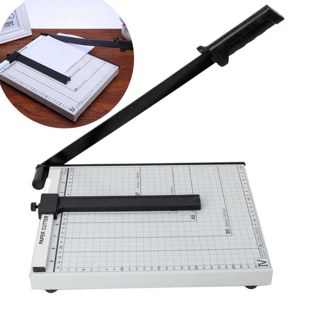 Cortador de papel A4 profesional de guillotina, máquina de corte de papel  resistente con capacidad de papel de 380 hojas de 2.85 onzas, 1 almohadilla